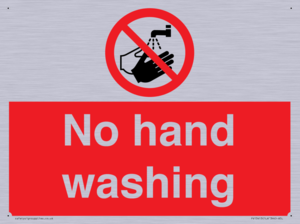 No hand washing